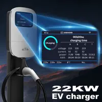 JIGU-Câble de Chargement Électrique pour Voiture, Station de Recharge pour Véhicule, Boîtier Mural de Type 2, 32A, 380V, 22kW 2