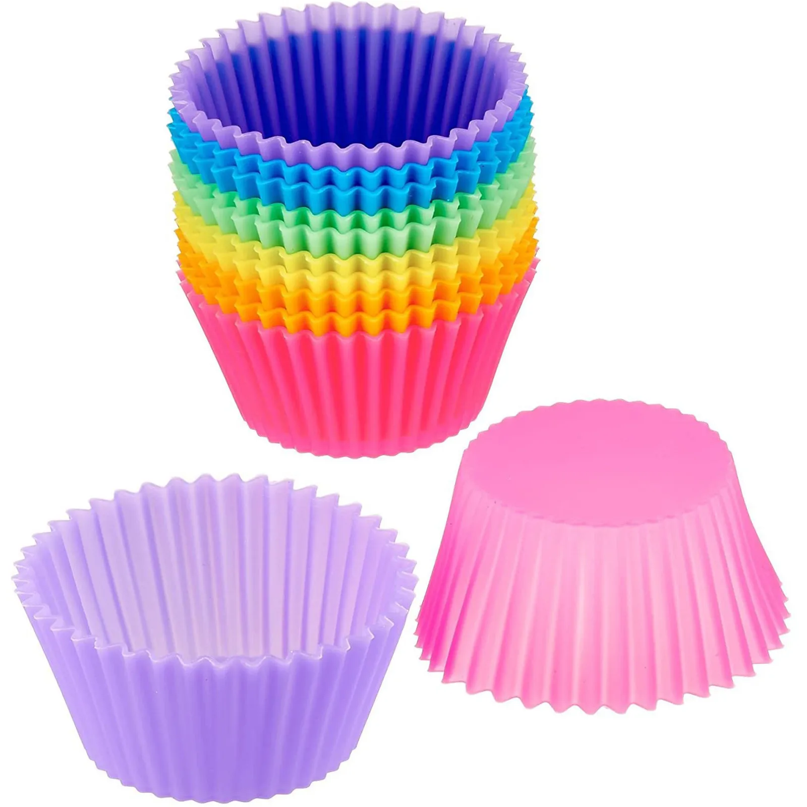 Buy Wholesale China Wholesale Nonstick Reusable Silicone Round Shape Muffin  Mold Paper Cake Baking Cups & Baking Cups at USD 1