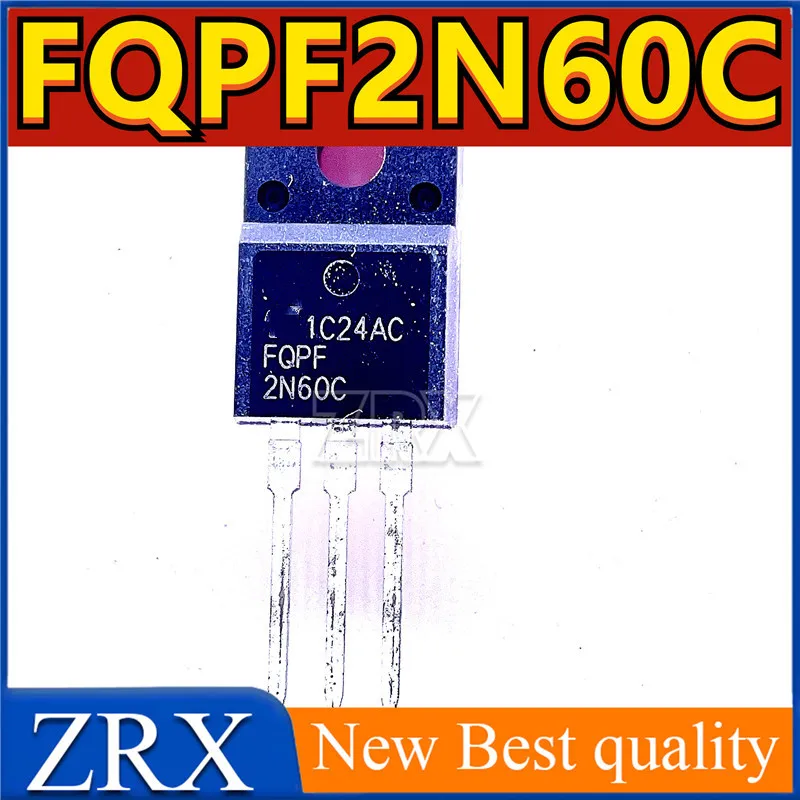 

5Pcs/Lot FQPF2N60C brand new imported spot TO-220F 2A 600V