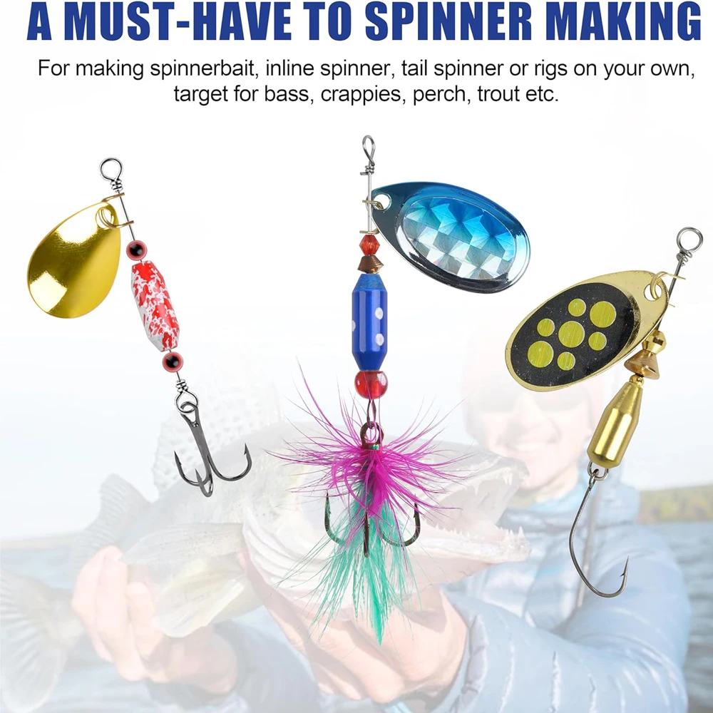 Spinnerbait Sinker Making Supplies 55Pcs Fishing Inline Spinner