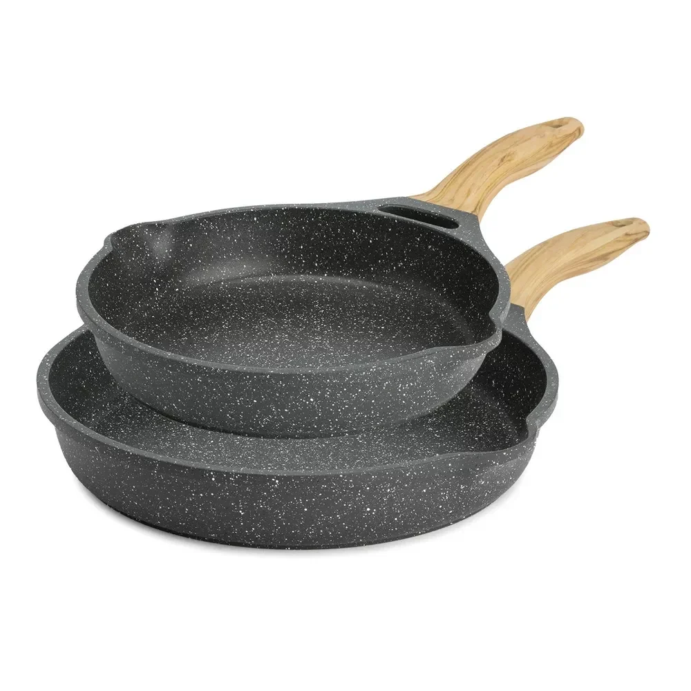 

Speckle 2-Piece Prairie Cast Aluminum Fry Pan Set, 10" & 12", Dishwasher Safe