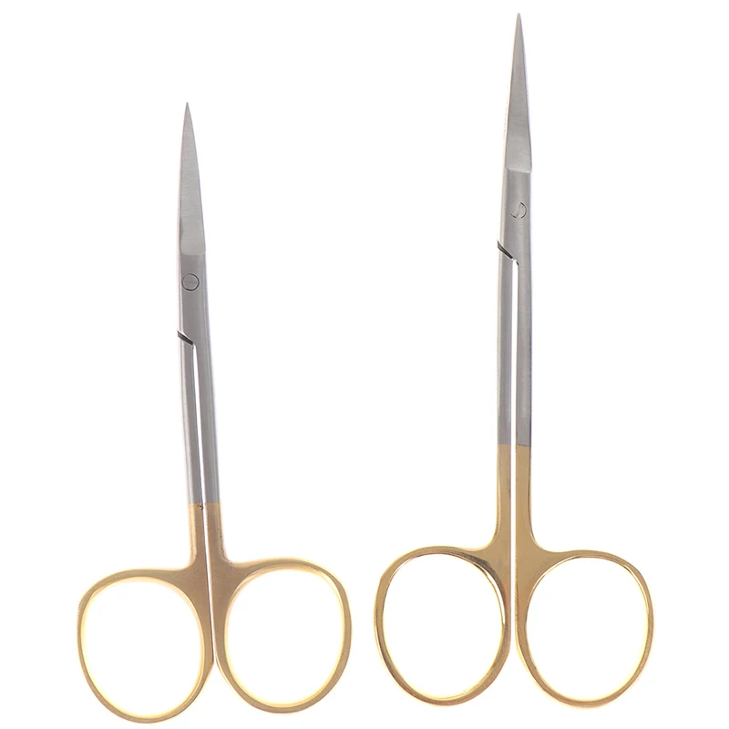 Stainless steel Dental Surgical Eye Double Eyelid Scissors Beauty Scissors Cut Tissue Scissors 12*4.5cm 4
