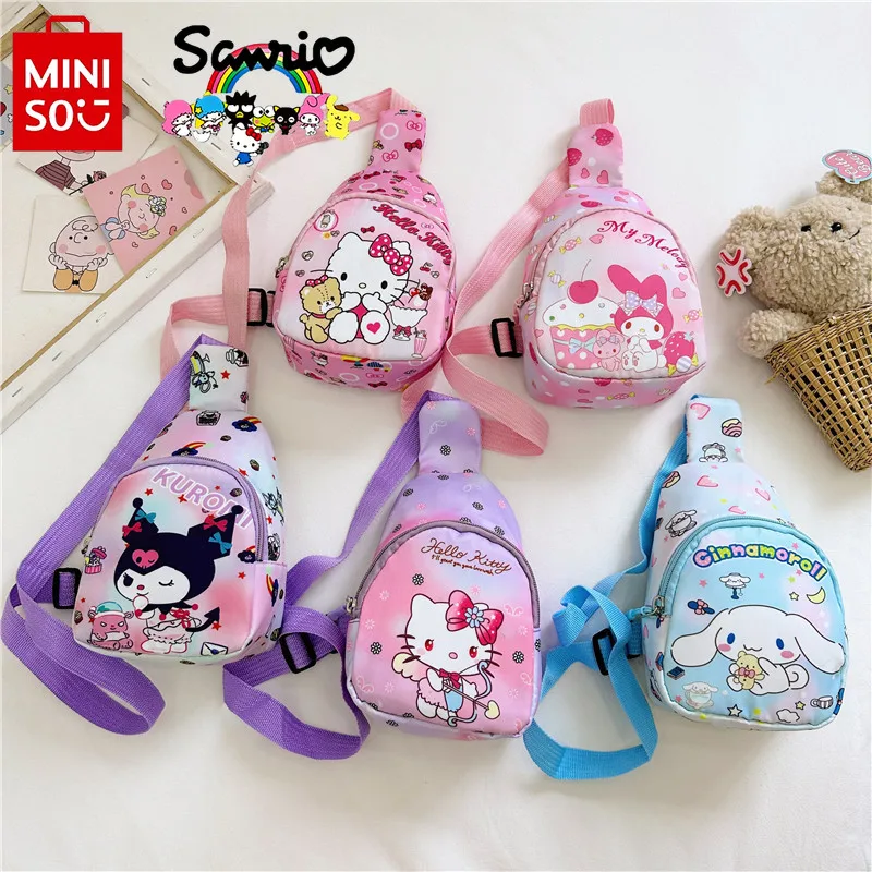 

Miniso Sanrio New Children's Chest Bag Fashionable and High Quality Girl Crossbody Shoulder Bag Cartoon Versatile Girl Waist Bag