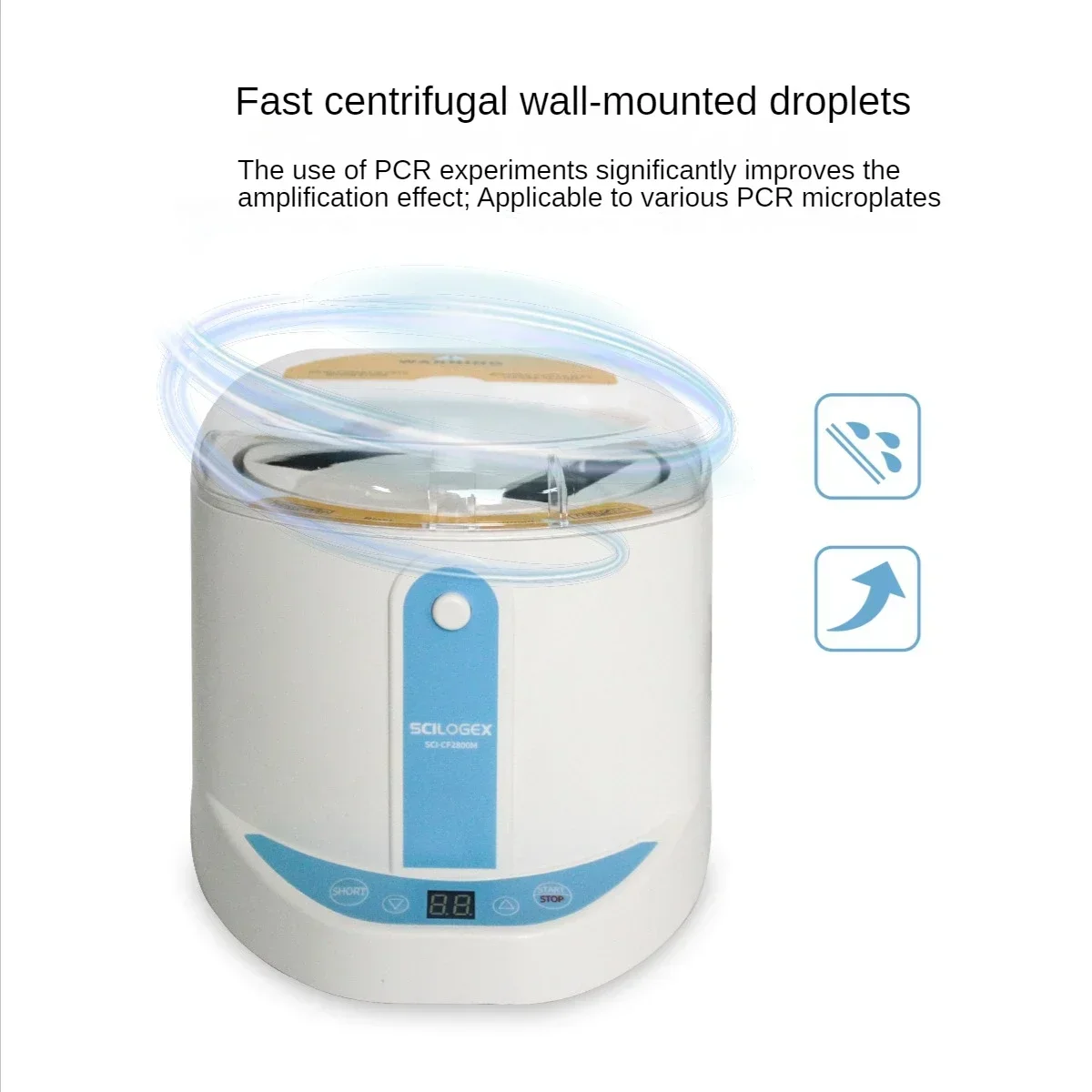 SCILOGEX SCI-CF2800M Orifice Plate Centrifuge Micropore Design Fast Centrifugation Wall-mounted Droplet PCR Experiments