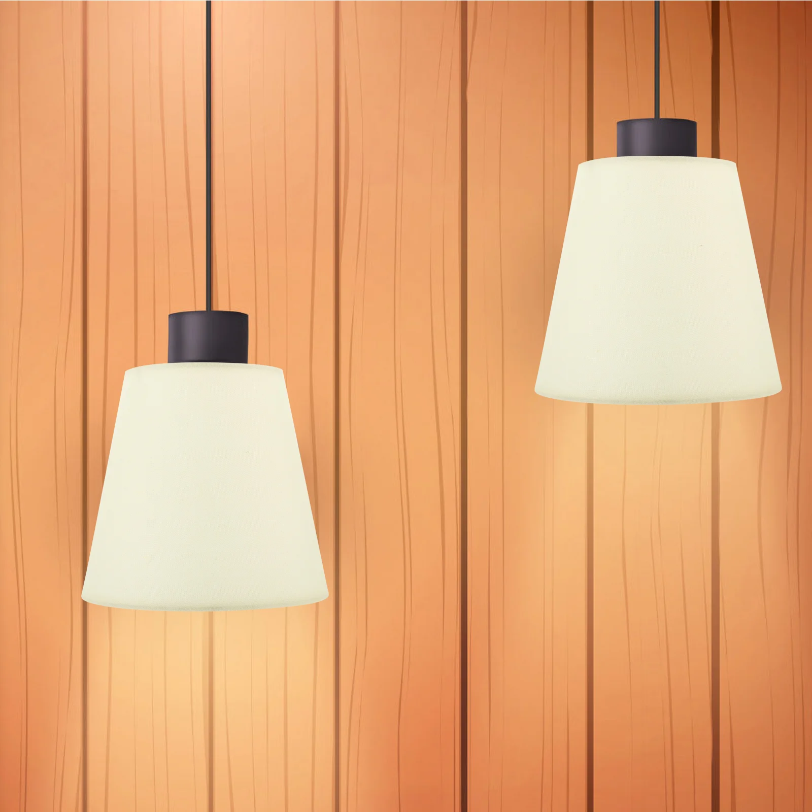 

2 Pcs Fabric Lampshade Covers Chandelier Gauze Ceiling Cloth Shades Accessories