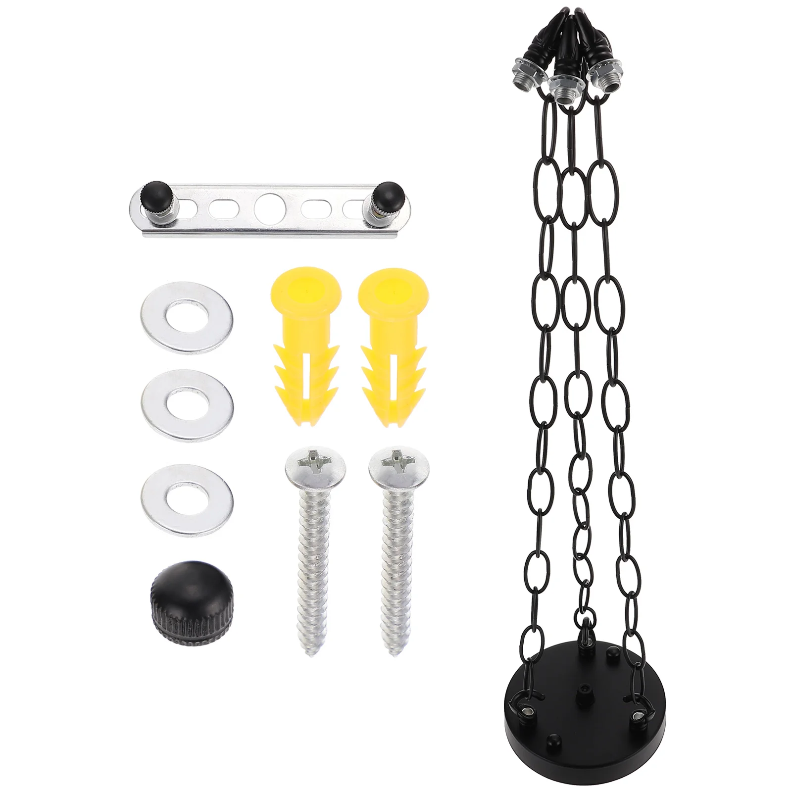 

Lamp Ceiling Hanging Chain Pendant Light Canopy Chandelier Mounting Plate Black