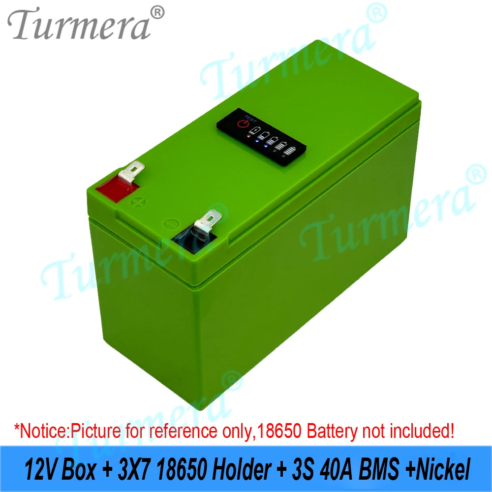 2026년형 새로운 12V 배터리 보관함(표시등 포함) 3X7 18650 배터리 홀더 40A 밸런스 BMS 용접 니켈(납산 배터리 대체용)