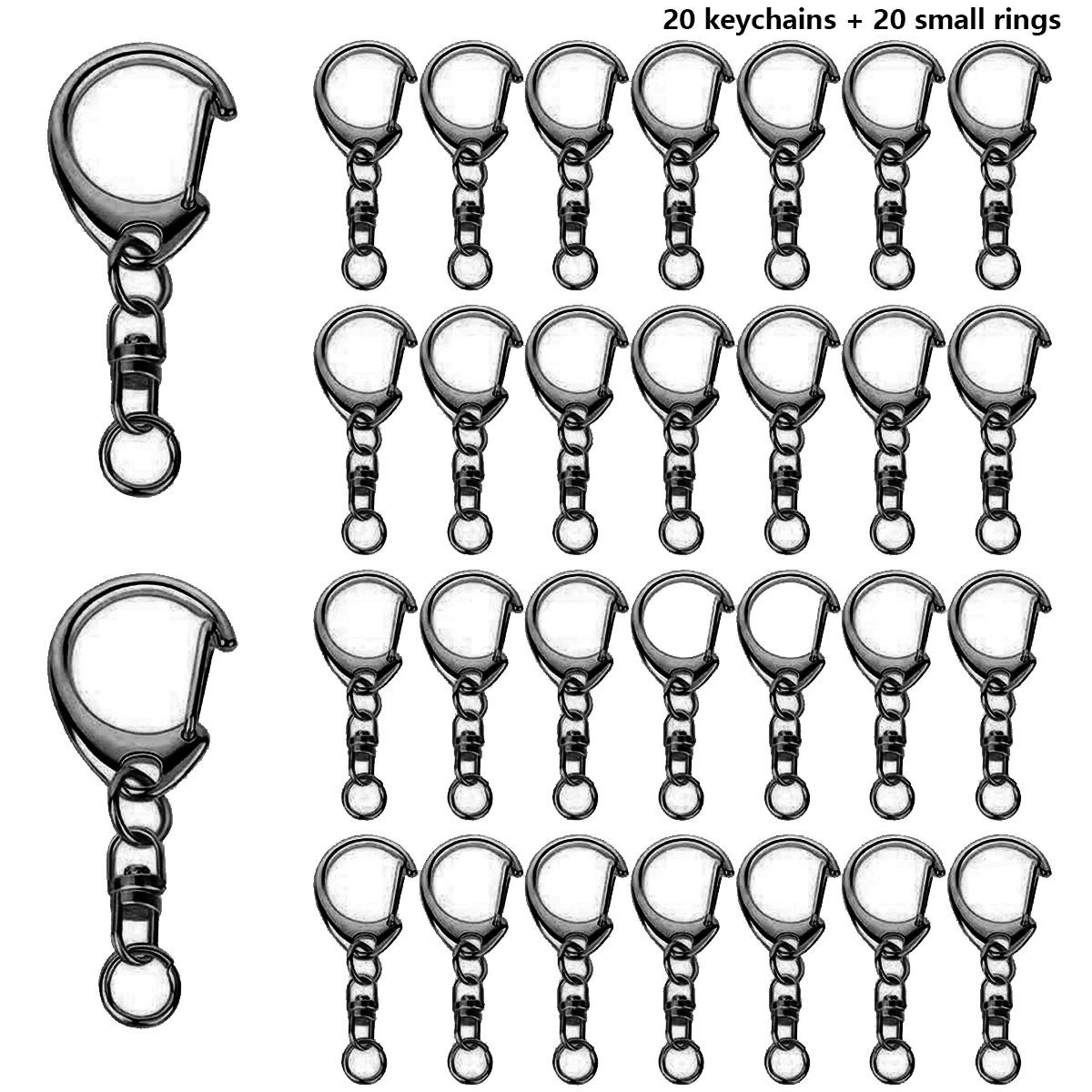 20 Quick-Release C Shape Keychain Accessories for Macramé and DIY Crafts