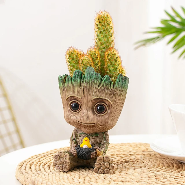 Cartoon Baby Groot Charakter Baum Mann saftigen Blumentopf