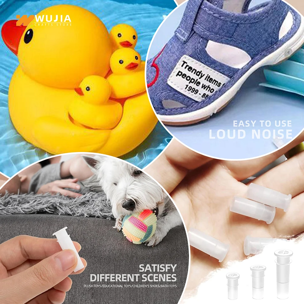 30/50/100pcs Plastica Squeaky Giocattolo Fischio Ance Inserto Noise Maker Scarpe Cane Gatto Squeakers Riparazione Fix Pet Peluche Accessori - immagine 5