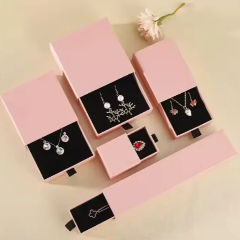 도매 500pcs/귀걸이 목걸이 팔찌 향수 선물에 대 한 회사 로고와 사용자 지정 럭셔리 보석 포장 서랍 상자