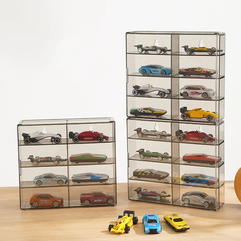 Vitrine en acrylique pour petites voitures et jouets, coffret transparent  de rangement pour roues chaudes, Mini modèle de voiture et armoire de  finition Fk, 1/64 - AliExpress
