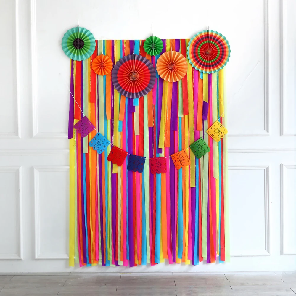 Set De 10 Rouleaux De Papier Crepon Coloré, Papier Crépon 4,5