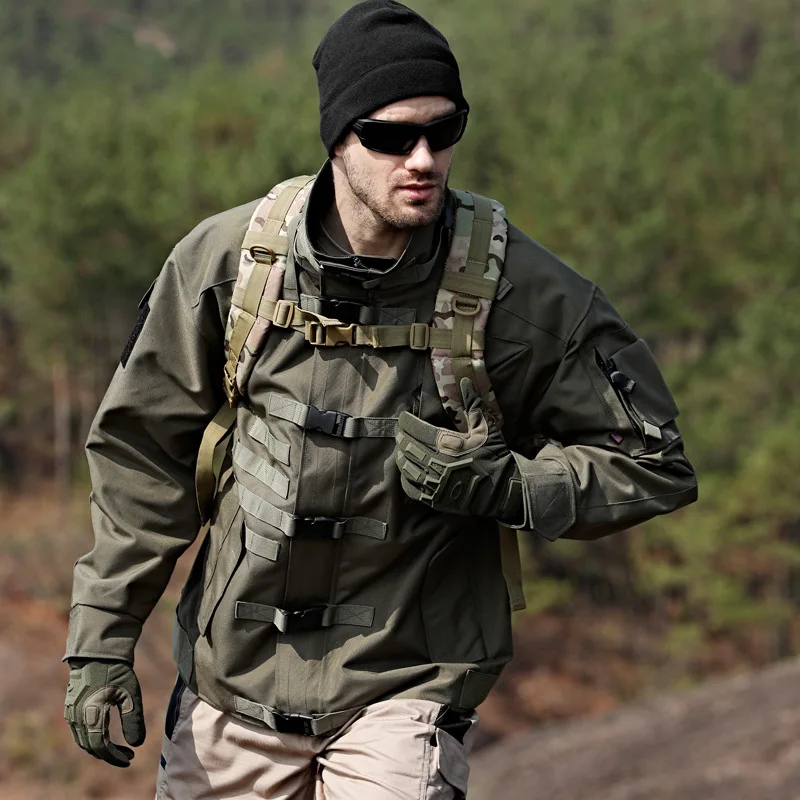 

2023 Military Tactical Jacket Wear-resistant Waterproof Multi-pocket Hooded Coat Bomber Windproof Outdoors Combat Hiking Jackets