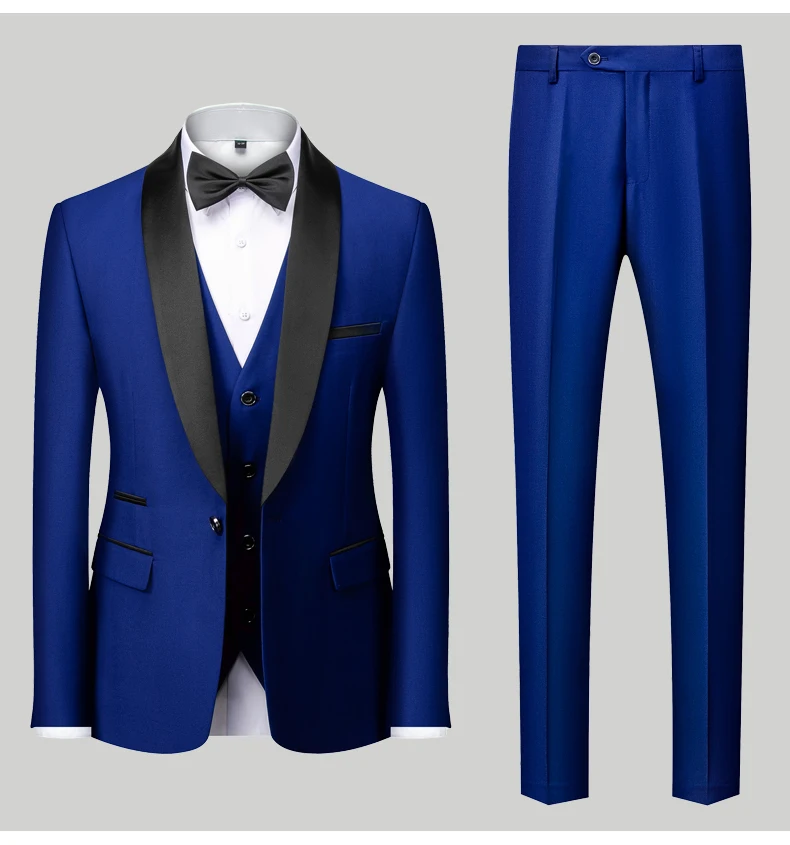 S5aa420eeafe4413398e0fdc9b96ad34eB M-6XL Men's Casual Business Have Smoking Suit High End Brand Boutique Fashion Blazer Vest Pants Groom Wedding Dress Party Suit
