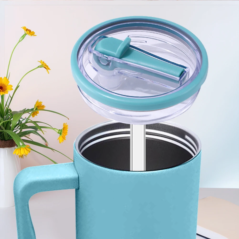 Tumbler Flip Straw Lid Replacement Spill Proof Splash Resistant Straw Cap for Stanley Water Cups 40oz For Stanley tumbler cover
