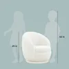 Better Homes & Gardens Mira Kids Swivel Chair, Cream Faux Shearling 4
