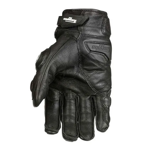 Gants de Moto en Cuir group pour Homme, Noir et Blanc, Étanches, pour Vélo de Route, Course, Été et Hiver 4