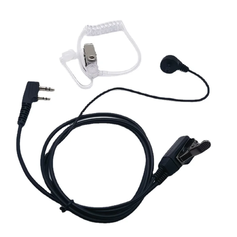 Baofeng Air Tube Earpiece Headset Talkie PTT Mic Microphone for Kenwood Puxing Wouxun Two Way Radio 2pin Tactical Headset earpiece walkie talkie 2pin 2 5mm big ptt earhook headset for kenwood tk 3107 baofeng uv 5r wouxun kg uvd1p puxing uv 985 radio