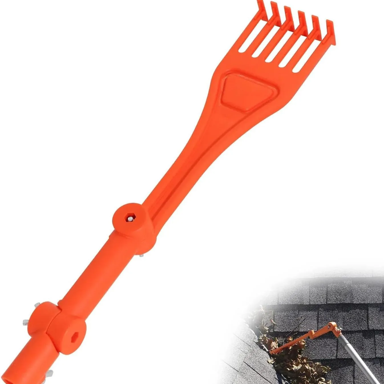 Gutter Cleaning Tool 1pcs Gutter Rake From Ground Gutter Cleaning Tools Rotatable Handle Small Rake Rain Cleaning Tool for Roofs Gutters