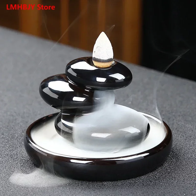

Курильница LMHBJY с высокими горами, ароматическая горелка с обратным потоком воды, камень Sansheng, керамический обратный поток, украшение для дома