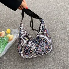  Casual Underarm Shoulder Bags Large Crossbody Bag Canvas Purses and Handbags for Women Shopper Totes 