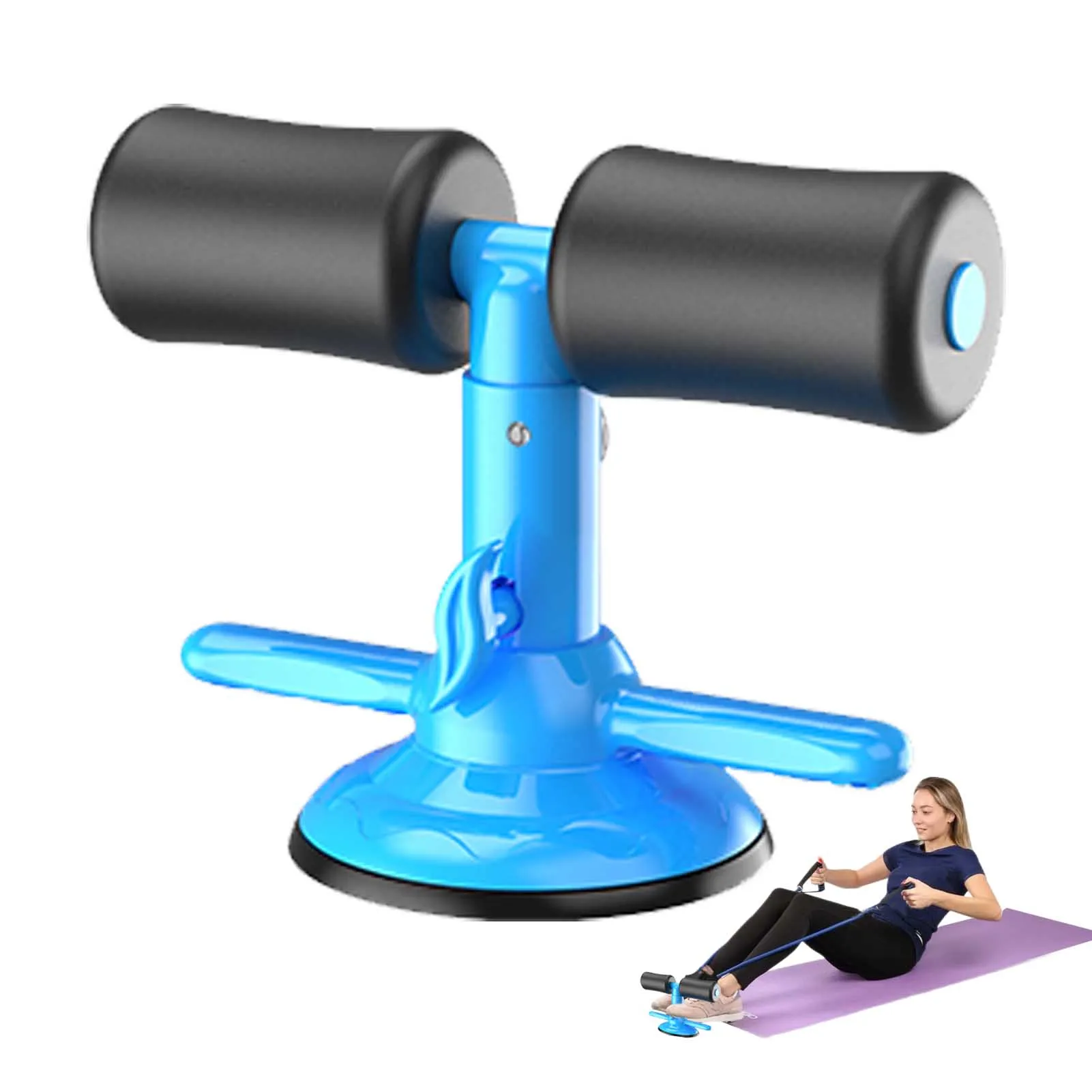 Sit Up Trainer Multifunctional Sport Sit-Up Bar Adjustable Abdominal Trainer Foam Handle For Home Suction Cup Builder Home