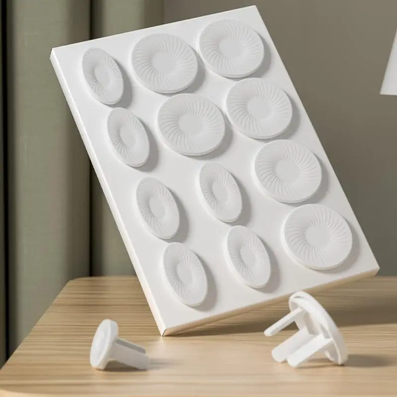 White Socket Protectors Multipurpose Safety Outlet Plug Covers White Electrical Protector Wear-Resistant Outlet Covers For Most