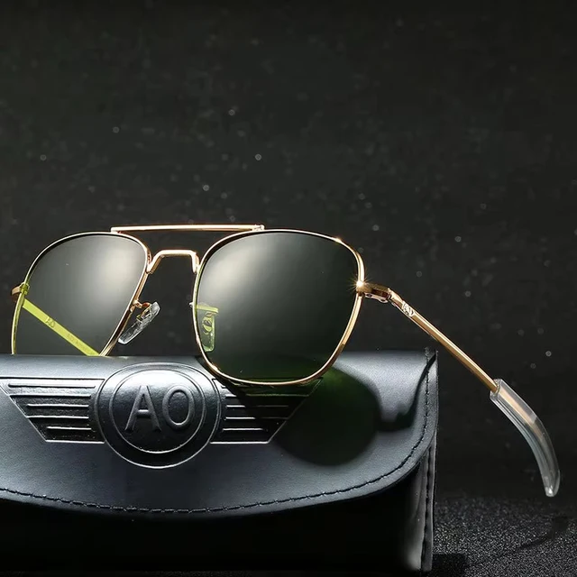 Mode armée américaine militaire optique AO pilote lunettes de soleil pour hommes femmes classique rétro conduite sport lunettes de soleil lunettes 2025 1