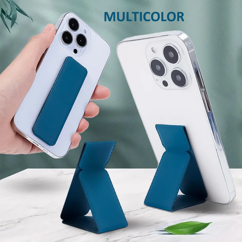 Magnetic Kickstand Phone Holder with Finger Grip and Hand Strap