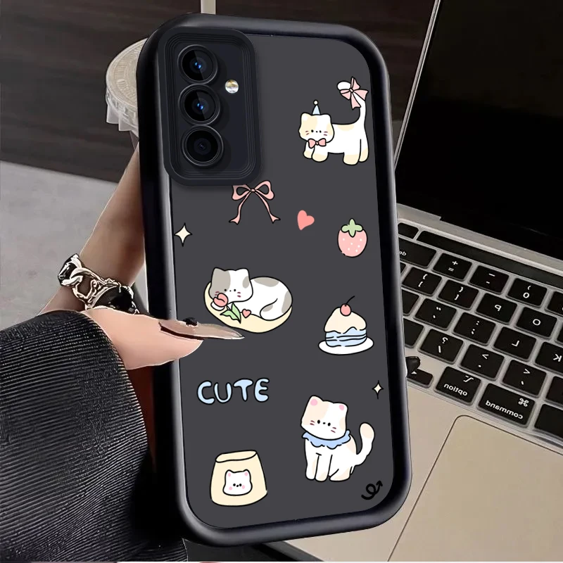 Whimsical Strawberry Cat Phone Case Cover