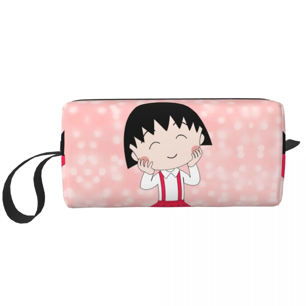 

Chibi Maruko Cartoon Anime Cosmetic Bag for Women Makeup Bags Chan Sakura Kyoko Travel Zipper Toiletry Bag Organizer Pouch