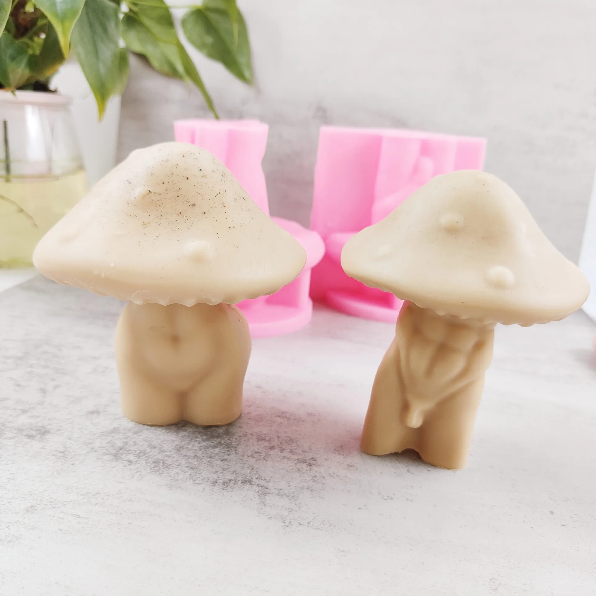 

Mushroom Human Body Candle Silicone Mold Gypsum form Carving Art Aromatherapy Plaster Home Decoration Mold Wedding Gift Handmade