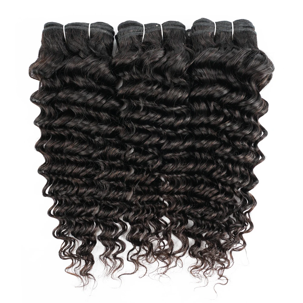 

Deep Wave Hair Bundles 300g/Lot Indian Curly Human Hair 10-26 Inches Remy Hair Extension No Shedding KissHair