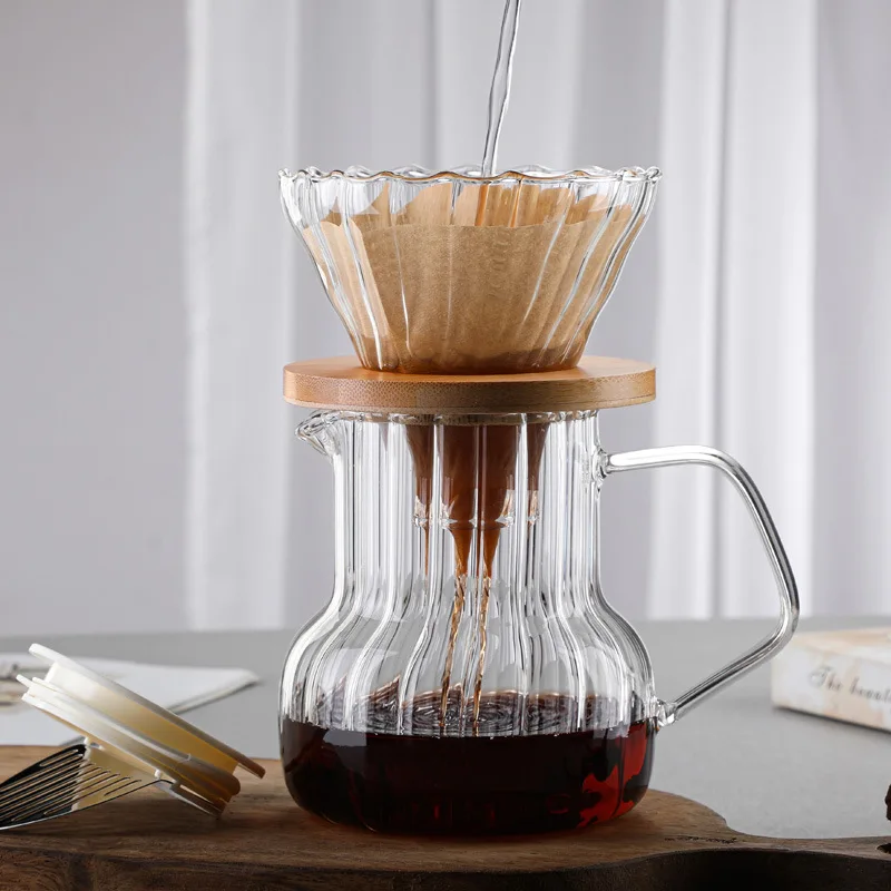 Home Pour Over Coffee Brewer -Hand-Drip Coffee Maker Pot with