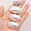 Natural Alloy White Accessories Shell Irregular Egg-shaped Pendant Handmade Crafts Making DIY Exquisite Necklace Jewelry 3