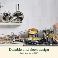 Cookware Set, Chef's Classic Steel Collection 77-17N 2
