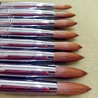 Manicure Tool Black Handle Round Sharp #10#12#14#16#18#20#22#24 Pure Kolinsky Professional Painting Nail Acrylic Brush 1pcs 2