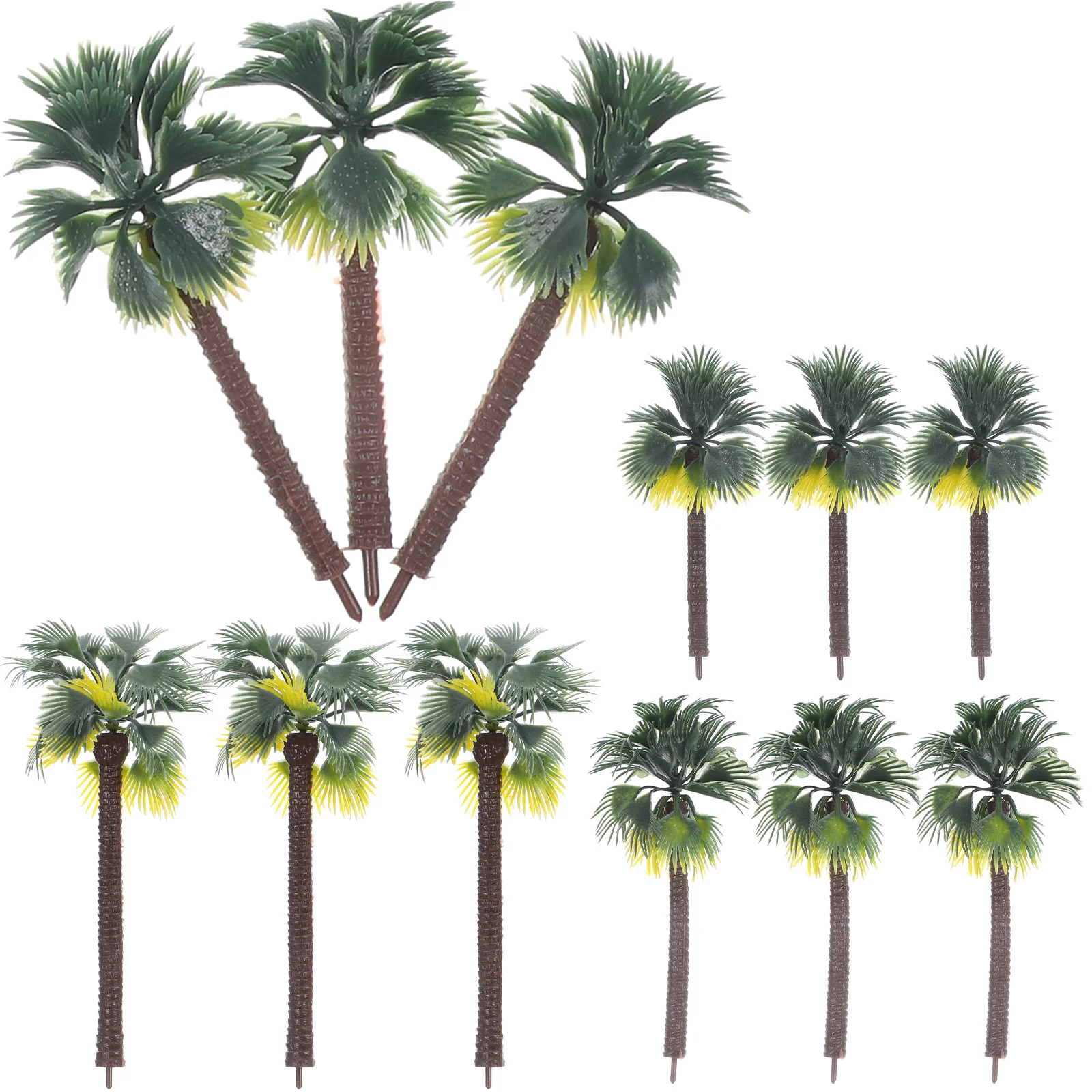 

Tree Model Palm Trees Landscape Scenery Miniature Green Diorama Plastic Rainforest Figurines Fake Railway For Supplies Cake