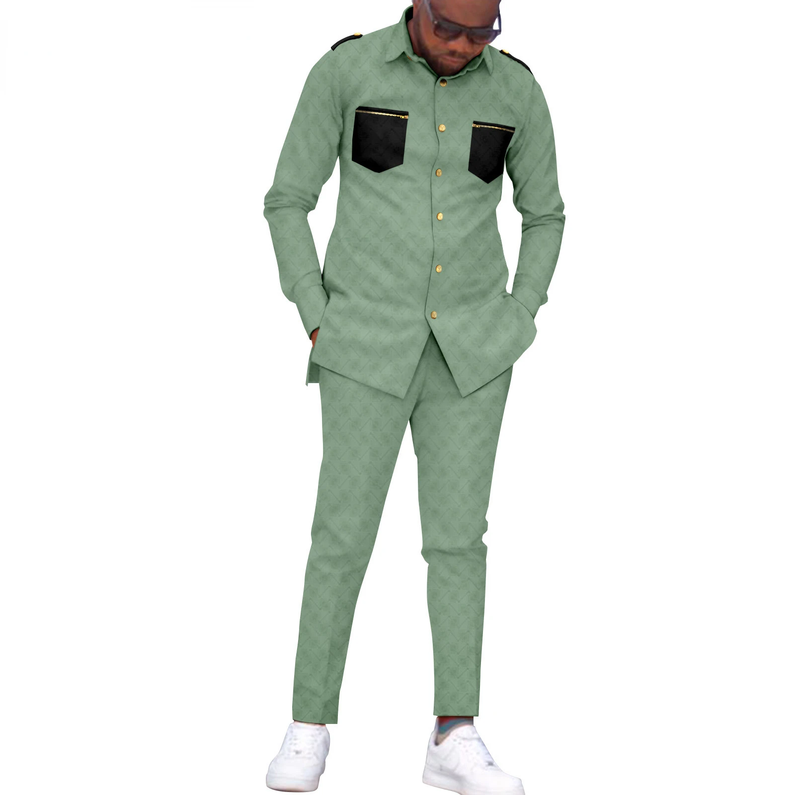 New Men's Suit Solid Color Casual Suit Top + Pants Terno Masculinos Completo Costume Homme Ropa Para Hombres Fashion  Suit Men