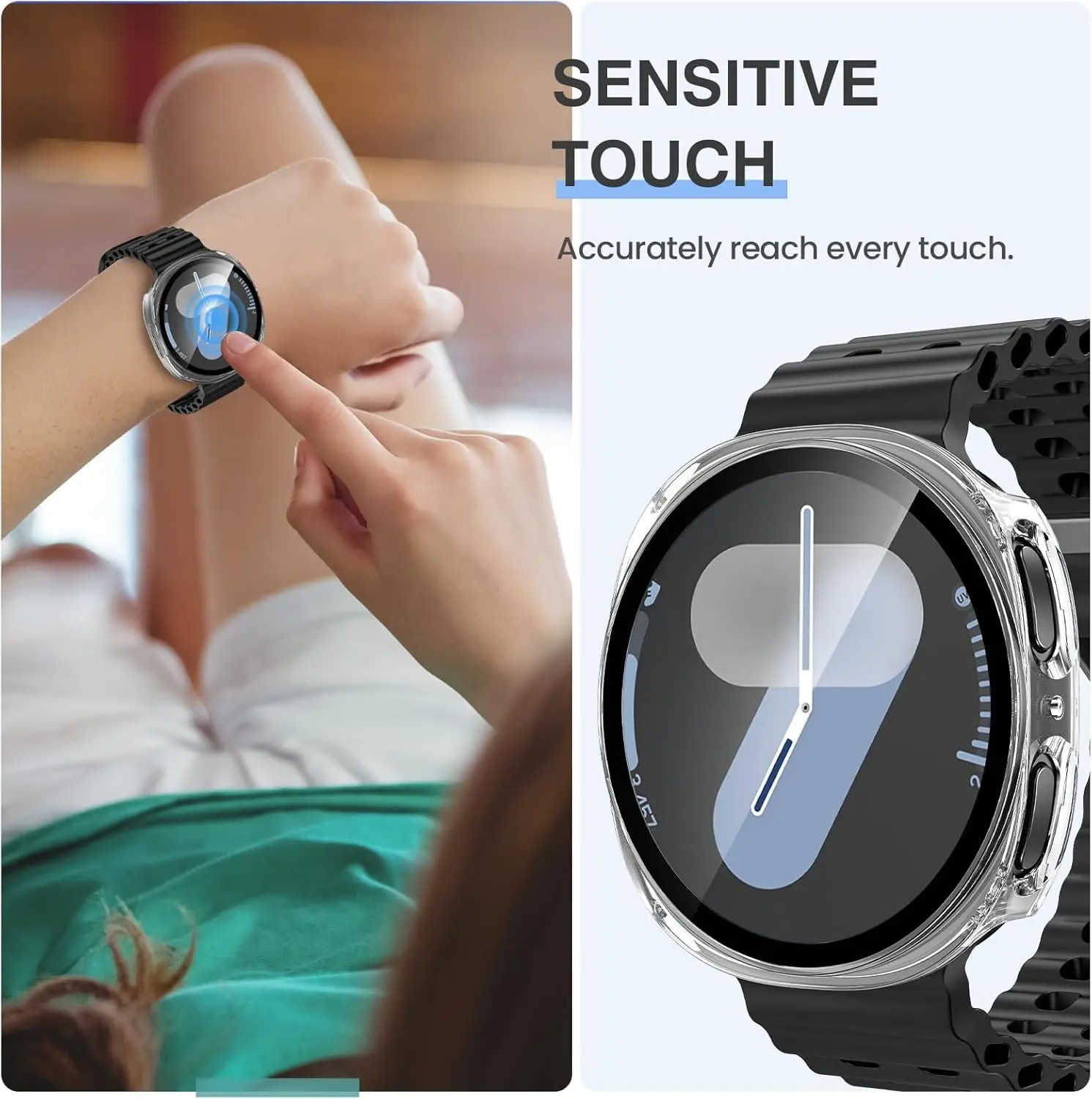 All-Around Protective Watch Case with Screen Protector and PC Bumper