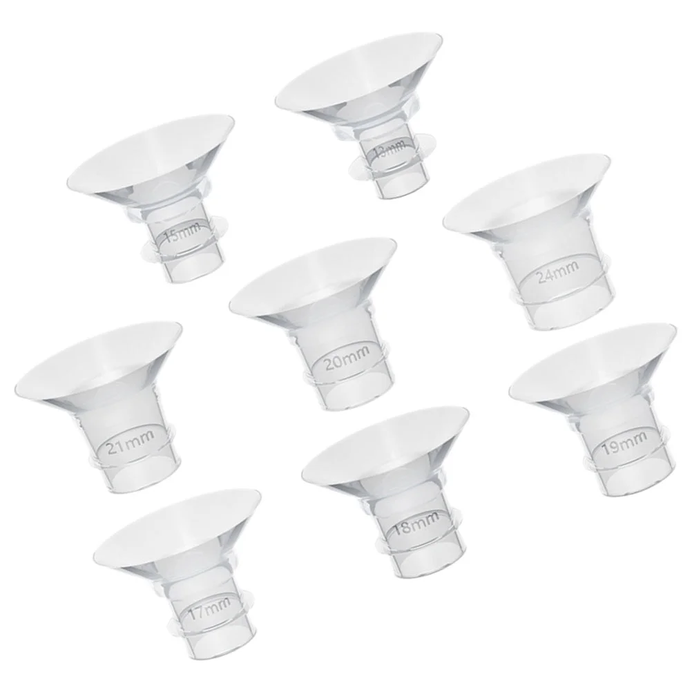 8 Pcs Breast Pump Converter Replacement Parts Wearable 21mm Flange Insert Hands-free