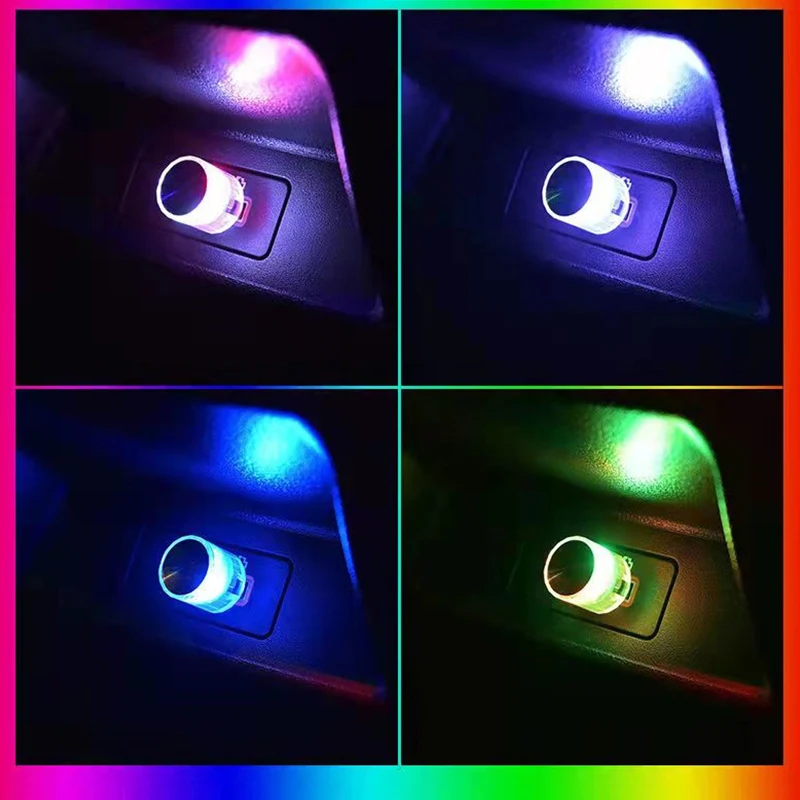Mini USB LED Portable Ambient Light for Car Interior Decoration