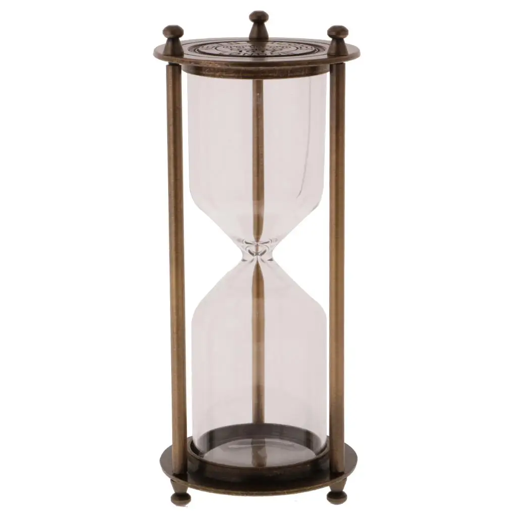 

Retro Metal Frame Empty Sand Timer Hourglass Sandglass Home Office Decoration Holiday Gift