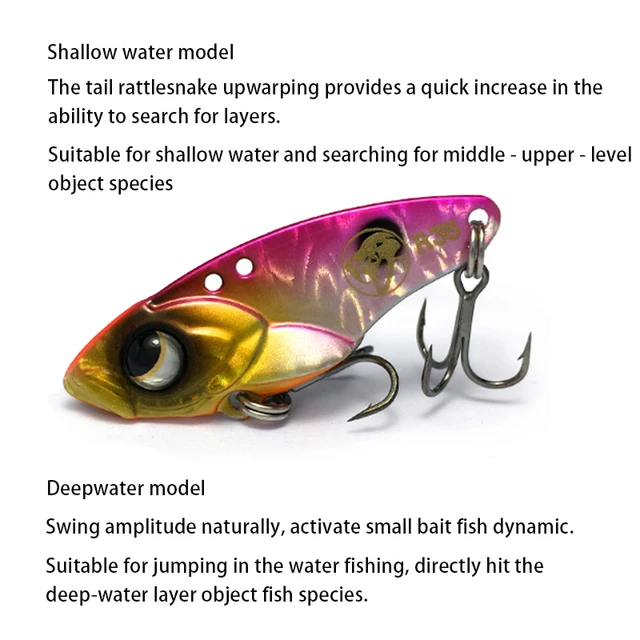 LUREFANS R VIB 5g 7.5g 10g13.5g 3D EyesMetal Vib Blade Lure Sinking  Vibration Baits Artificial Vibe for Bass Pike Perch Fishing