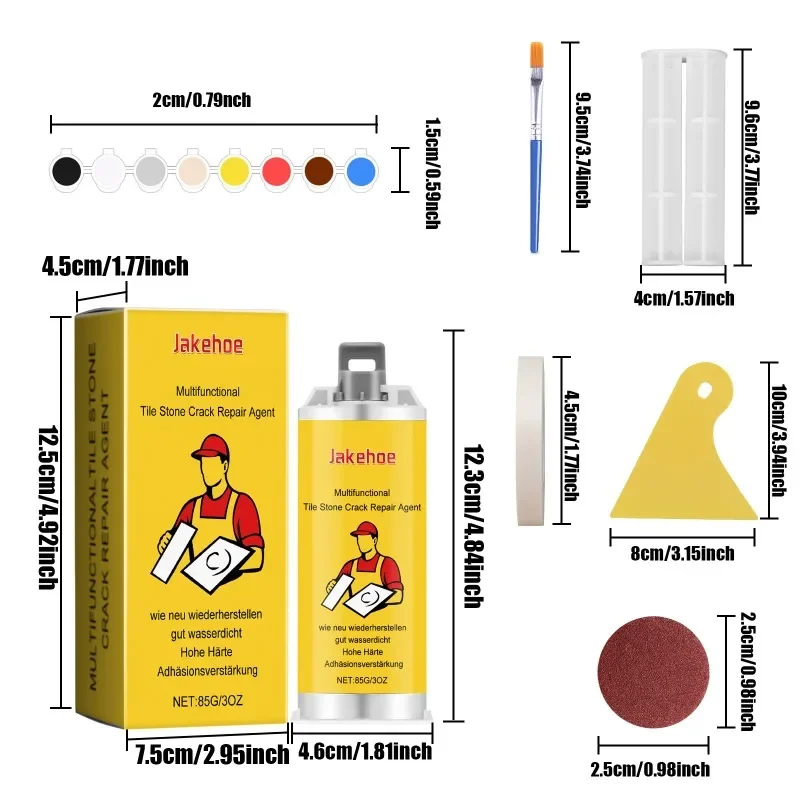 Crack Repair Adhesive Kit Multifunctional Household Adjustable Color Ceramic Tile Hole Glazed Marble Pit Floor Repairing Sealant