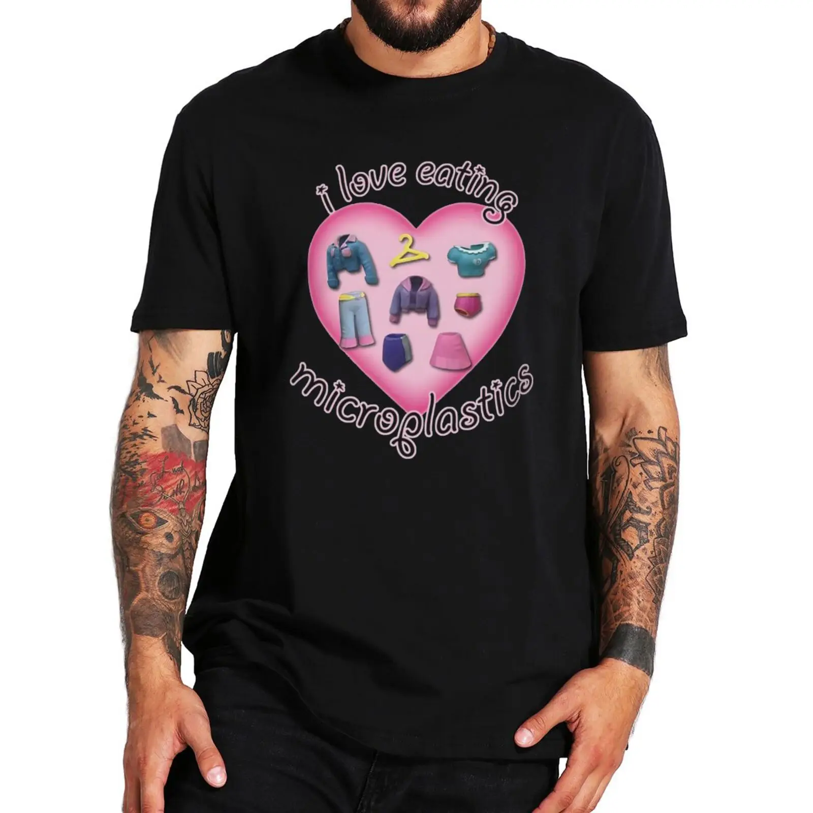 

I Love Eating Microplastics T-shirt Microplastic Meme Harajuku Y2k T Shirt 100% Cotton Unisex Soft Unisex Tee Tops EU Size