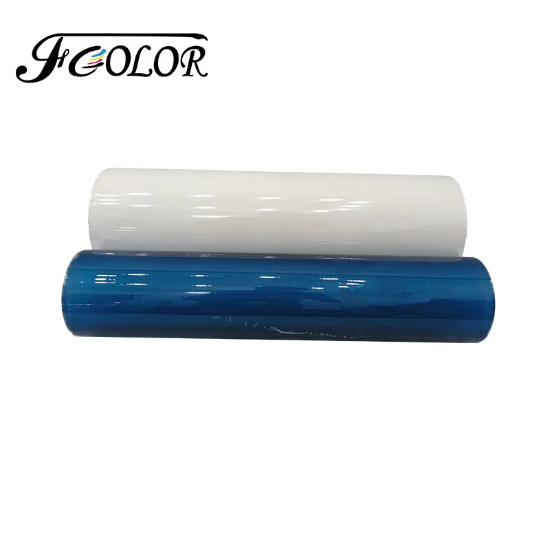 FCOLOR 화이트 UV DTF AB 전송 필름 크리스탈 라벨 스티커, 실리콘 병 머그잔 목재 범용 UV 필름 롤, 60cm * 100m
