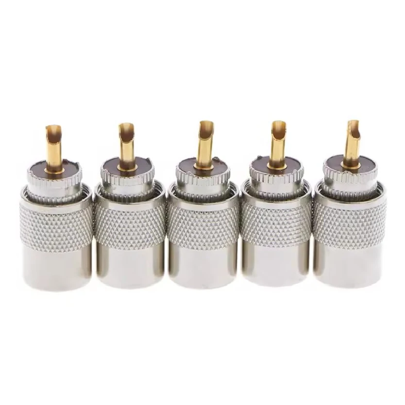 Enhanced UHF Solder Connector Plug with Reducer