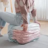 No Need Pump Vacuum Bags Cube Large Capacity Space Saver Storage Bag for Storing Clothes Blanket Quilt Compression Organizer Bag 4